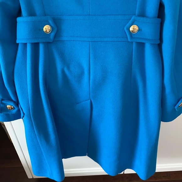 Gorgeous Emilio Pucci bright turquoise blue wool overcoat Overcoat car coat - Picture 7 of 7